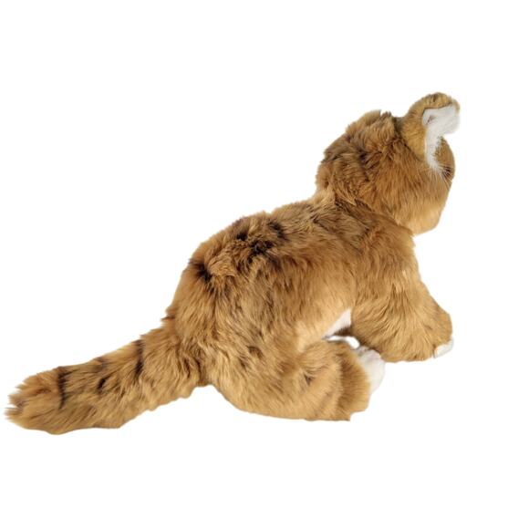 Realistic Maine Coon Cat Manny Realistic Plush Stuffed Animal Toy Brown White - Picture 13 of 16